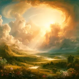 1. So wurden der Himmel und die Erde und ihr ganzes Heer vollendet.