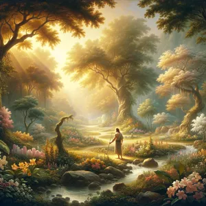 15. Und Gott der Herr nahm den Menschen und setzte ihn in den Garten Eden, ihn zu bebauen und zu bewahren.