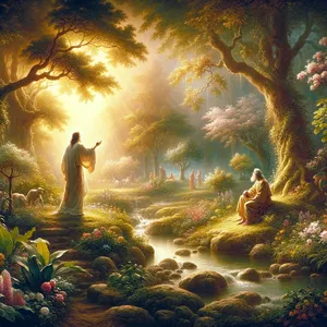 16. Und Gott der Herr gebot dem Menschen und sprach: Von jedem Baum des Gartens darfst du essen,