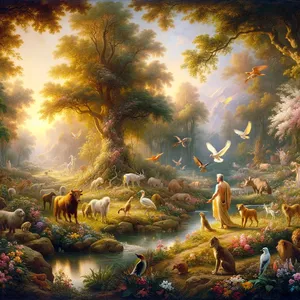 19. Denn Gott der Herr bildete aus dem Erdboden alle Tiere des Feldes und alle Vögel des Himmels, und er brachte sie zu dem Menschen, um zu sehen, wie er sie nennen würde; und wie der Mensch sie nennen würde, so sollten sie heißen.