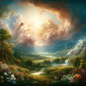 4. Dies ist die Geschichte des Himmels und der Erde, als sie geschaffen wurden, an dem Tag, als Gott der Herr Erde und Himmel machte,