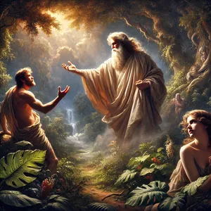 17. Und zum Adam sprach er: Weil du gehorcht hast der Stimme deiner Frau und gegessen von dem Baum, von dem ich dir gebot und sprach: Du sollst nicht davon essen, so sei der Erdboden verflucht um deinetwillen! Mit Mühsal sollst du dich von ihm nähren dein Leben lang.