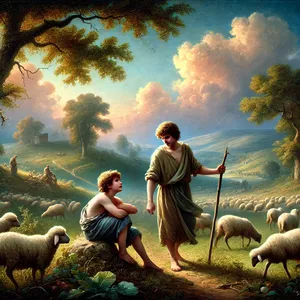 2. Und sie gebar abermals seinen Bruder Abel. Und Abel ward ein Schäfer; Kain aber ward ein Ackermann.