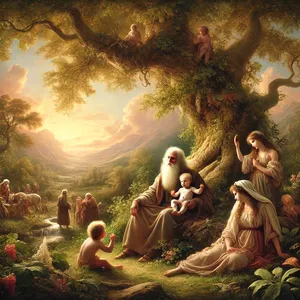 4. Nach der Geburt Seths lebte Adam noch 800 Jahre und zeugte Söhne und Töchter.