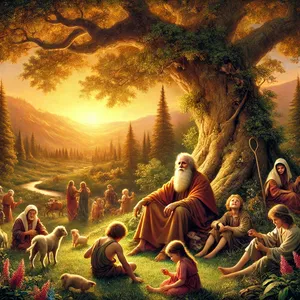 7. Nach der Geburt Enoschs lebte Seth noch 807 Jahre und zeugte Söhne und Töchter.