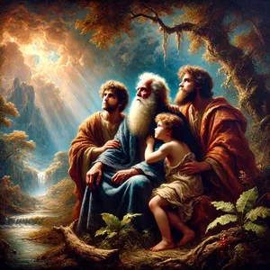 10. Und Noah zeugte drei Söhne: Sem, Ham und Jafet.