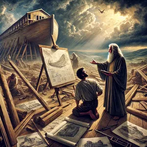 15. Und so sollst du sie machen: Dreihundert Ellen sei die Länge, fünfzig Ellen die Breite und dreißig Ellen die Höhe.