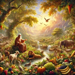 3. Alles, was sich regt und lebt, soll euch zur Speise dienen; wie das grüne Kraut gebe ich euch alles.